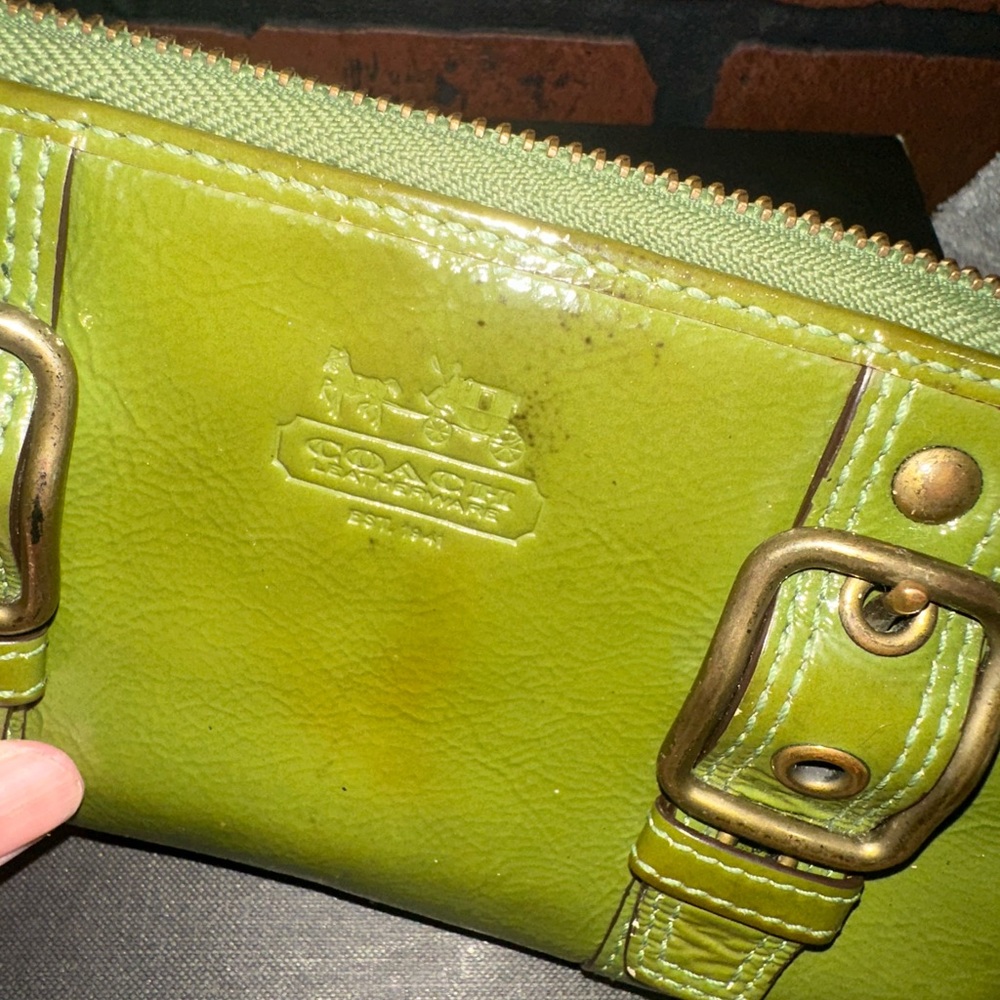"RARE" COACH Double Buckle Zip Around Clutch Wallet - Picture 8 of 12